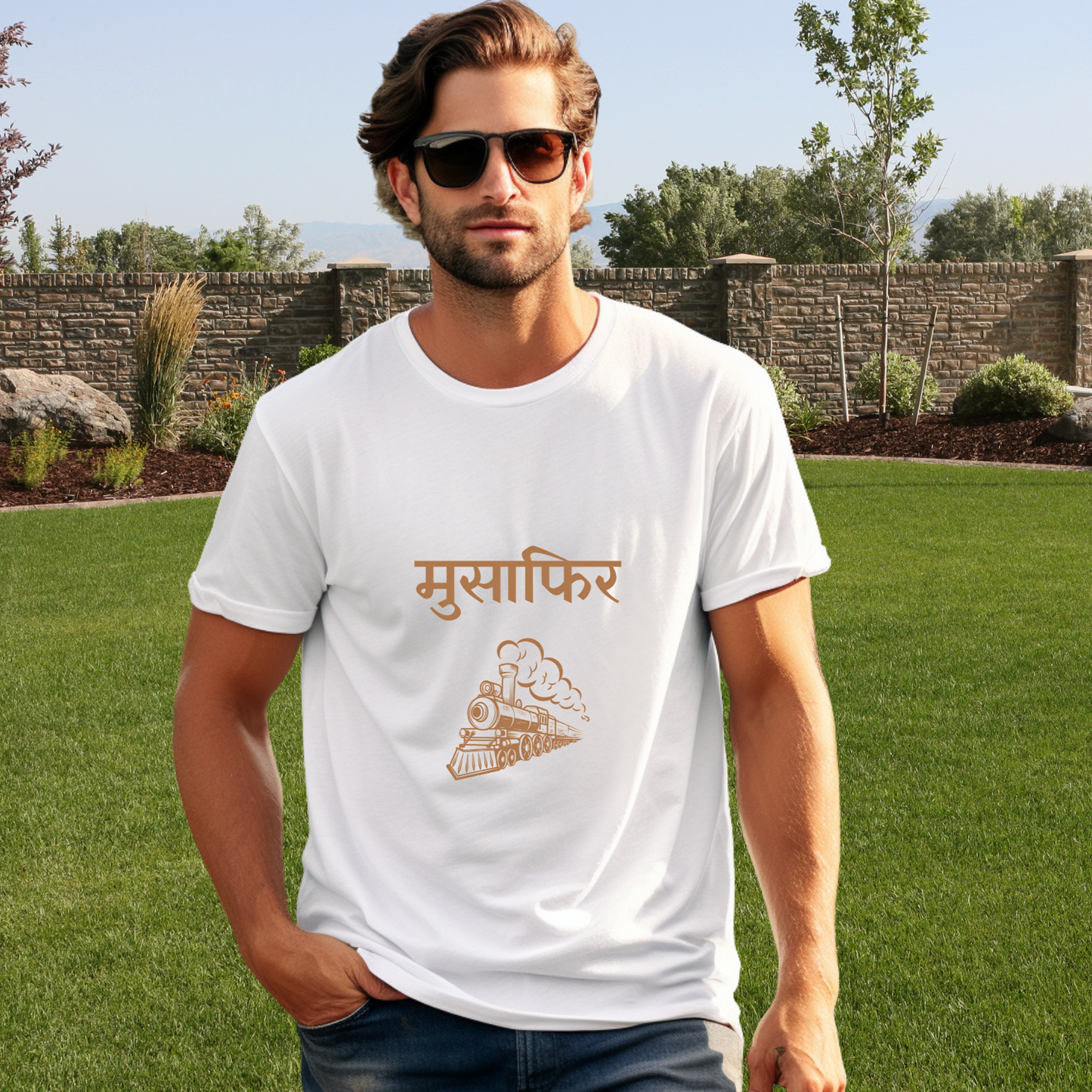 Musafir train travel t-shirt