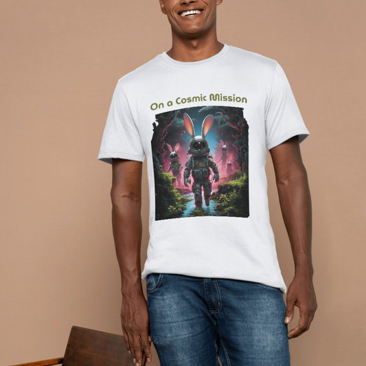 Cosmic Mission robot bunny T-shirt