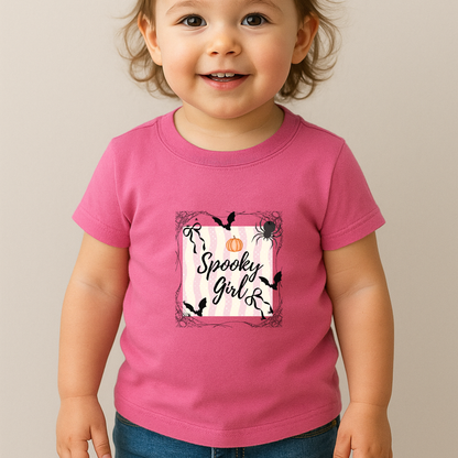 Spooky Girl Halloween Girl's Crew Neck T-Shirt