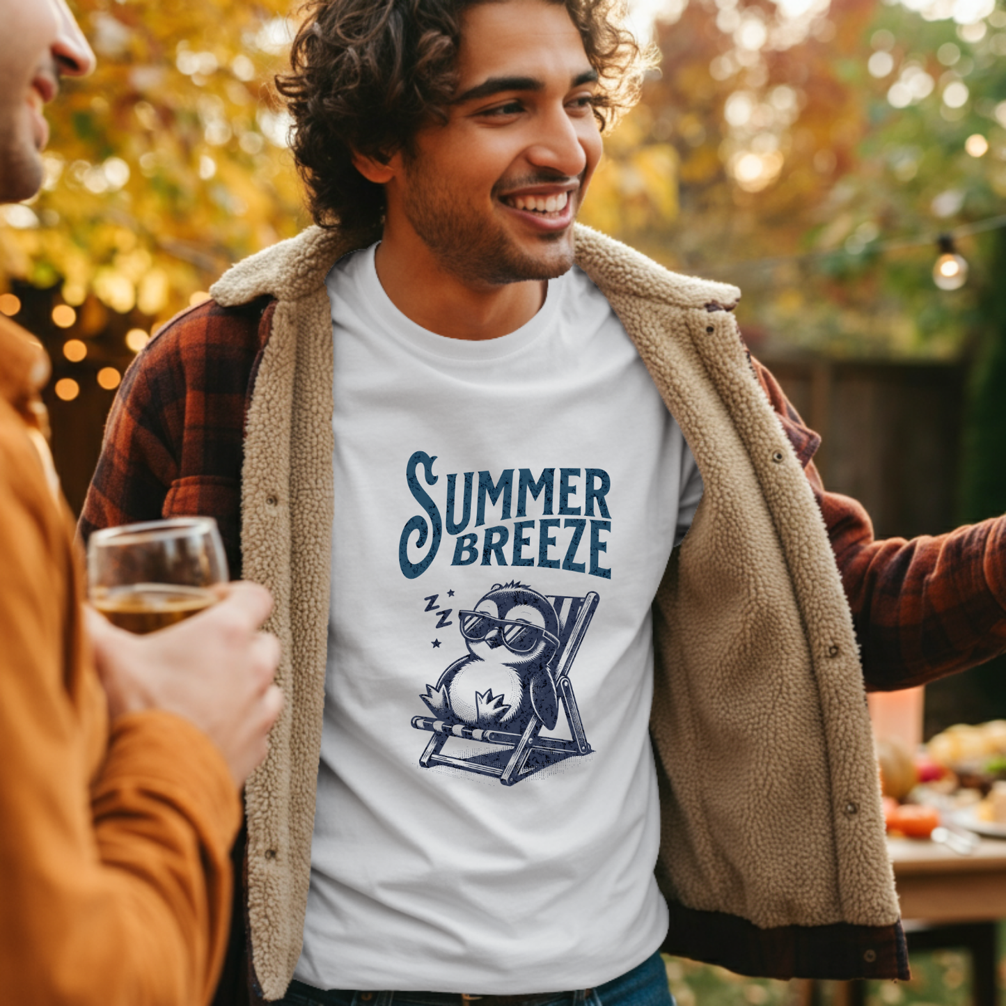 Summer Breeze - Chilling Pure Cotton White T-shirt
