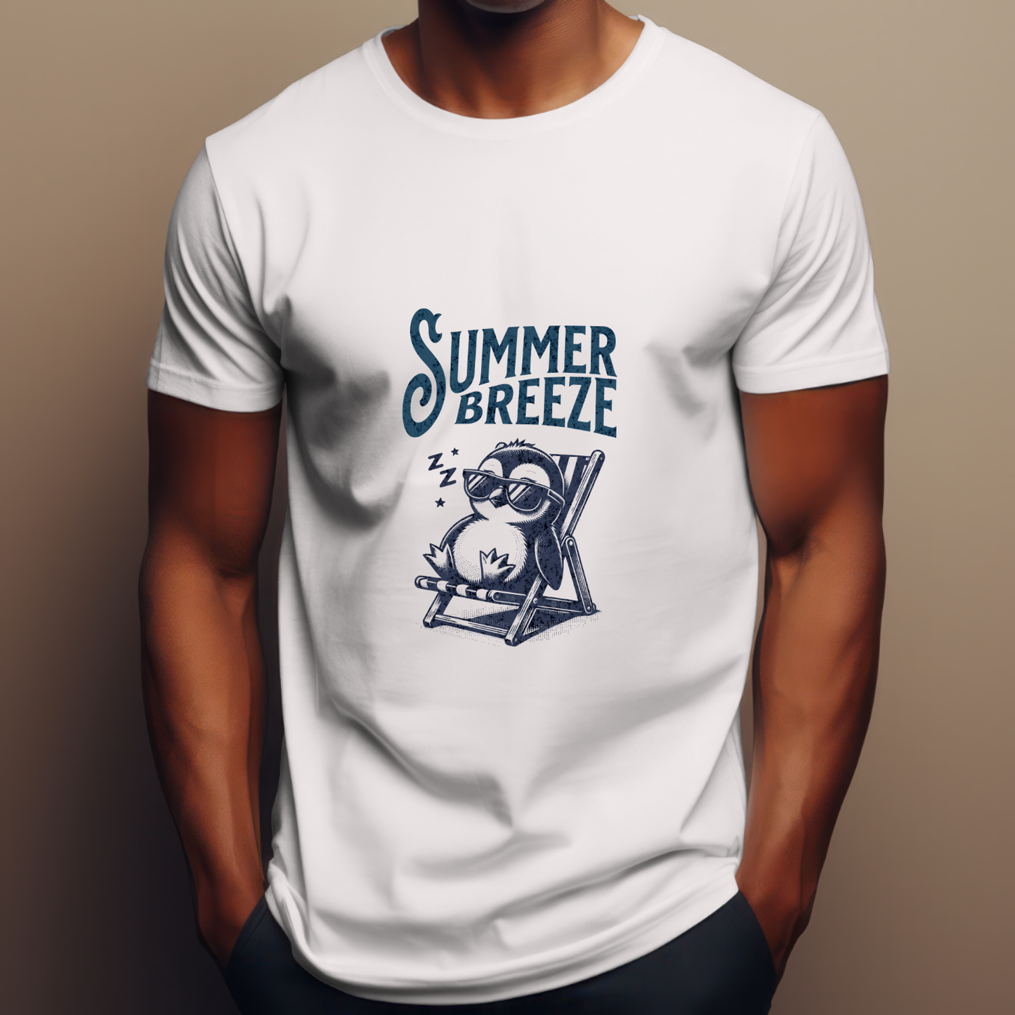 Summer Breeze - Chilling Pure Cotton White T-shirt