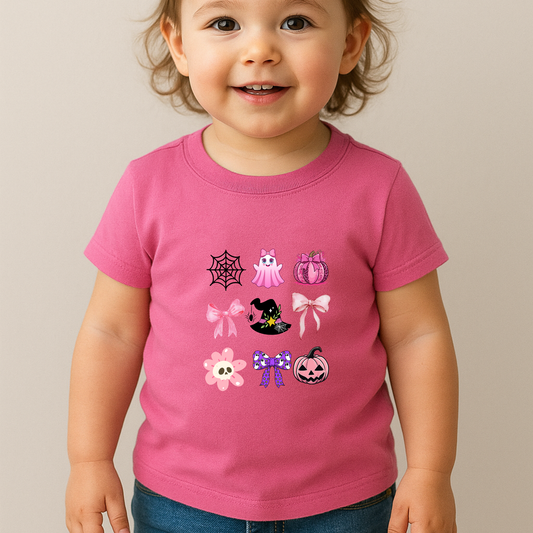 Pumpkin Tattoo Girl's Crew Neck T-Shirt