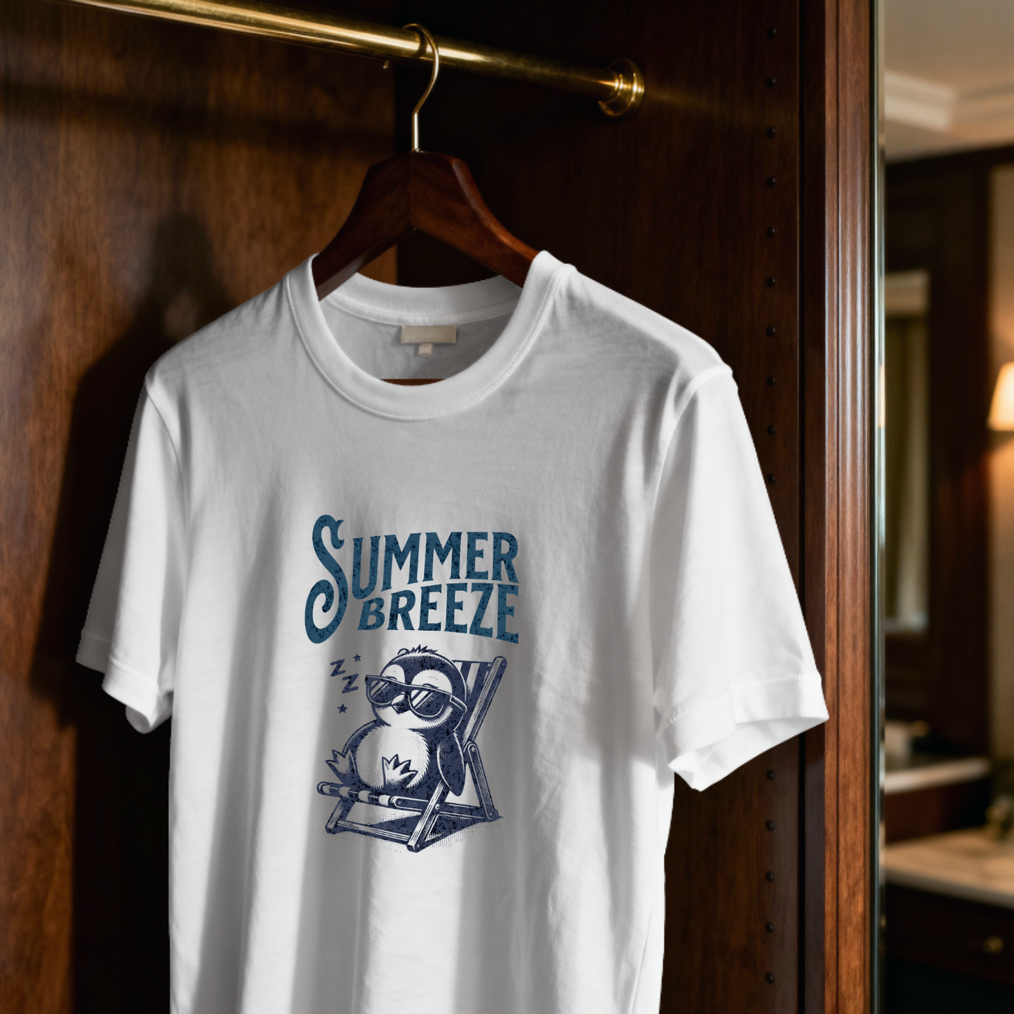 Summer Breeze - Chilling Pure Cotton White T-shirt