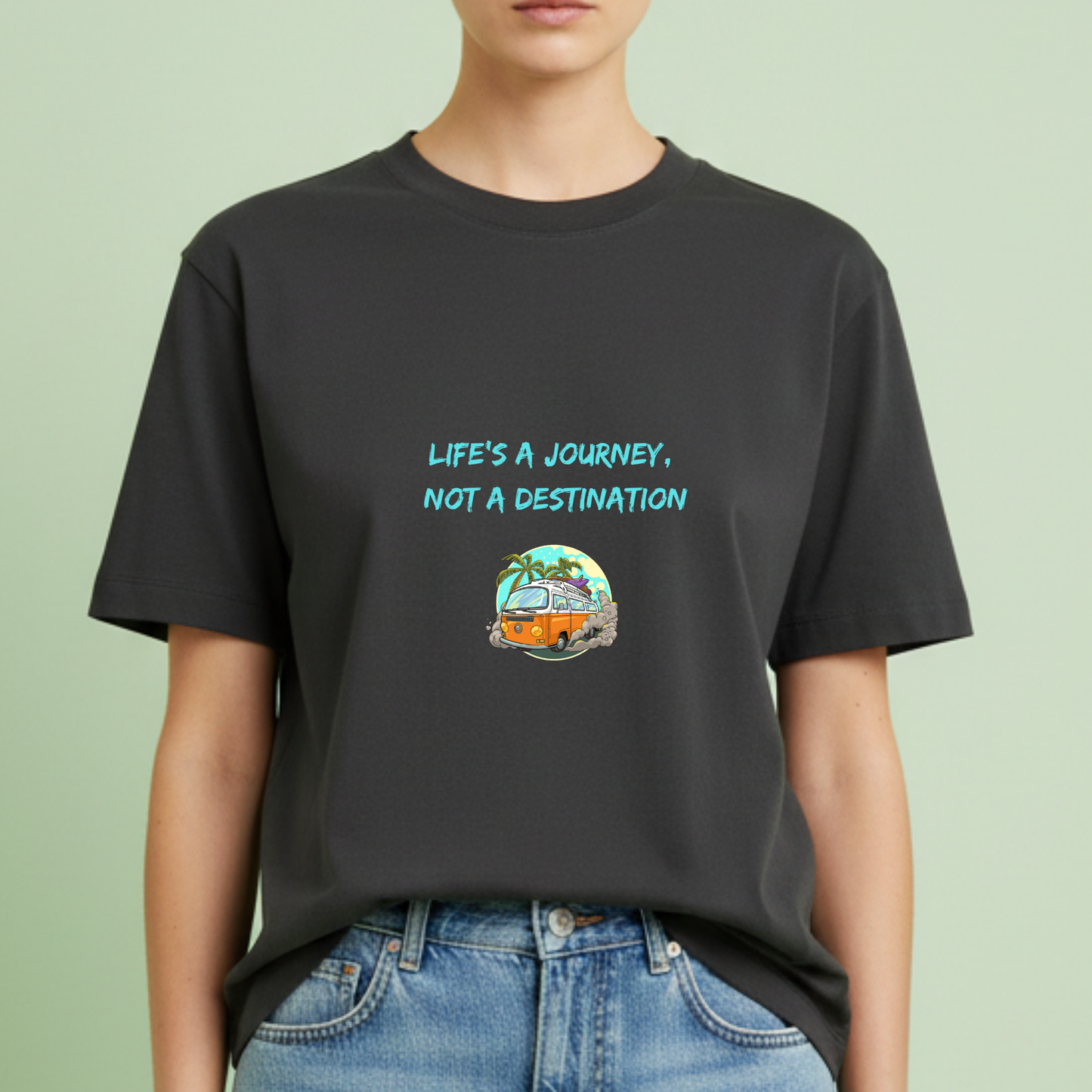 Life is a journey tropical van travel t-shirt for Woman
