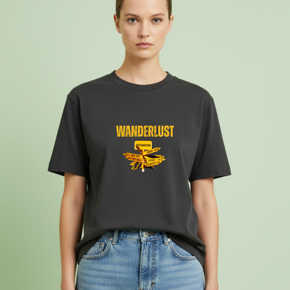 Wanderlust sign board Travel T-shirt for Woman