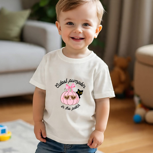 Cutest Pumpkin in the patch Halloween T-shirt for Kids