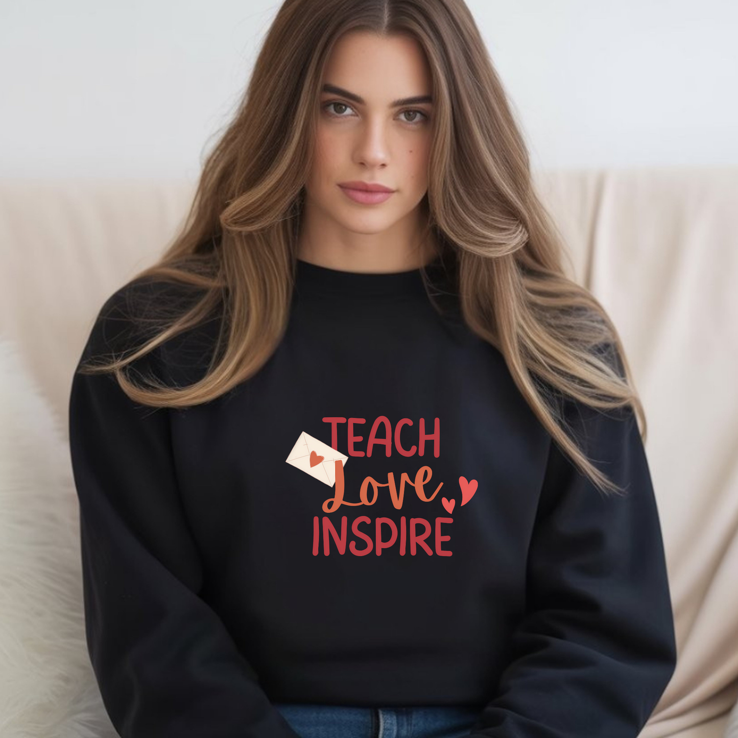 Love Inspire Black Sweatshirt