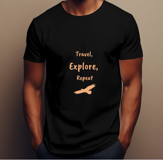 Travel, explore, repeat , Eagle travel T-shirt