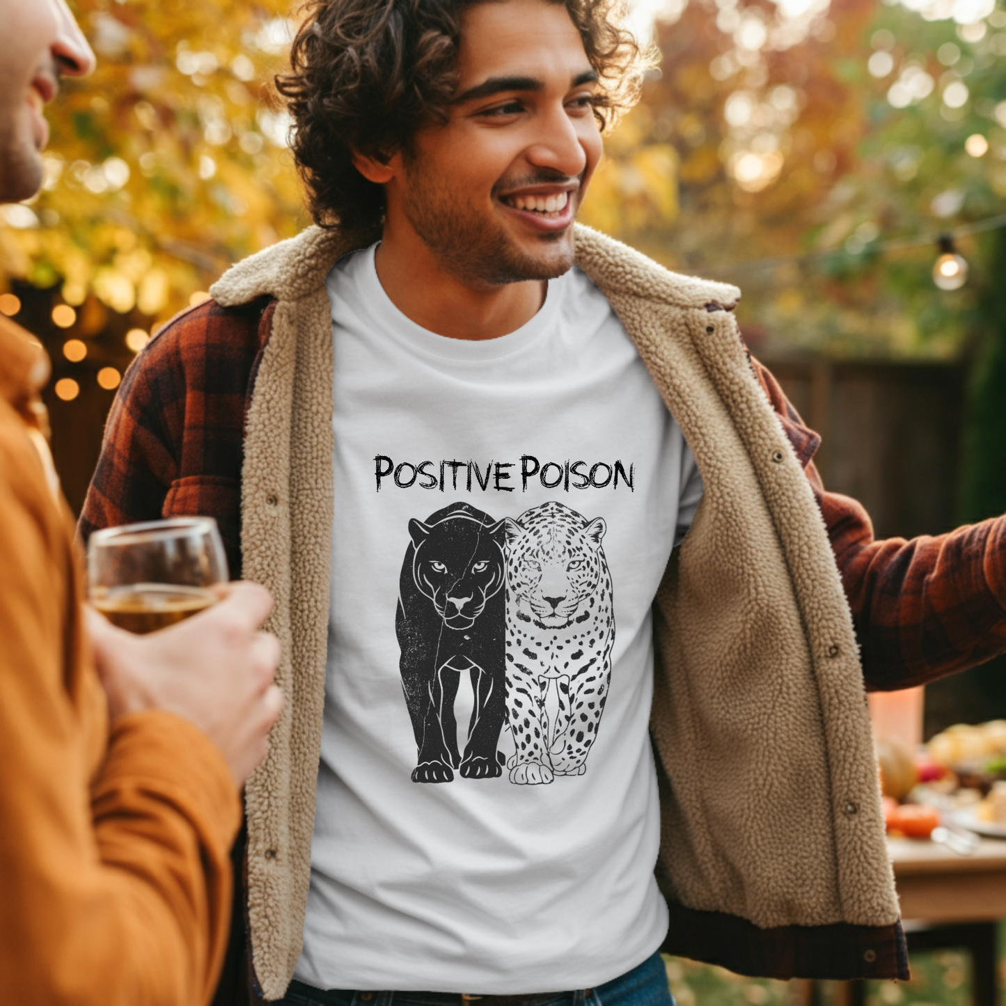 Positive Poison - Pure Cotton White T-shirt for Men