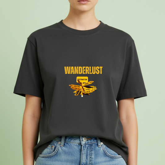 Wanderlust sign board Travel T-shirt for Woman