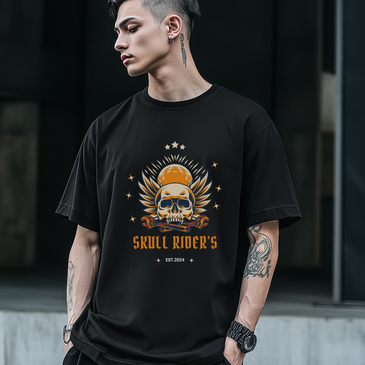 Skull Riders Gothic Skull oversized  T-shirt