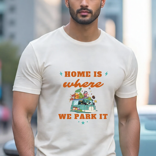 Home is where we park it Travel T-shirt for campers