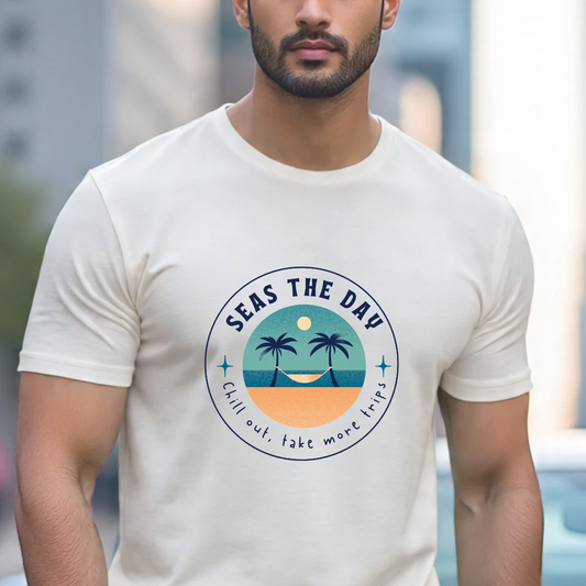 Seas The Day Tropical Travel T-Shirt