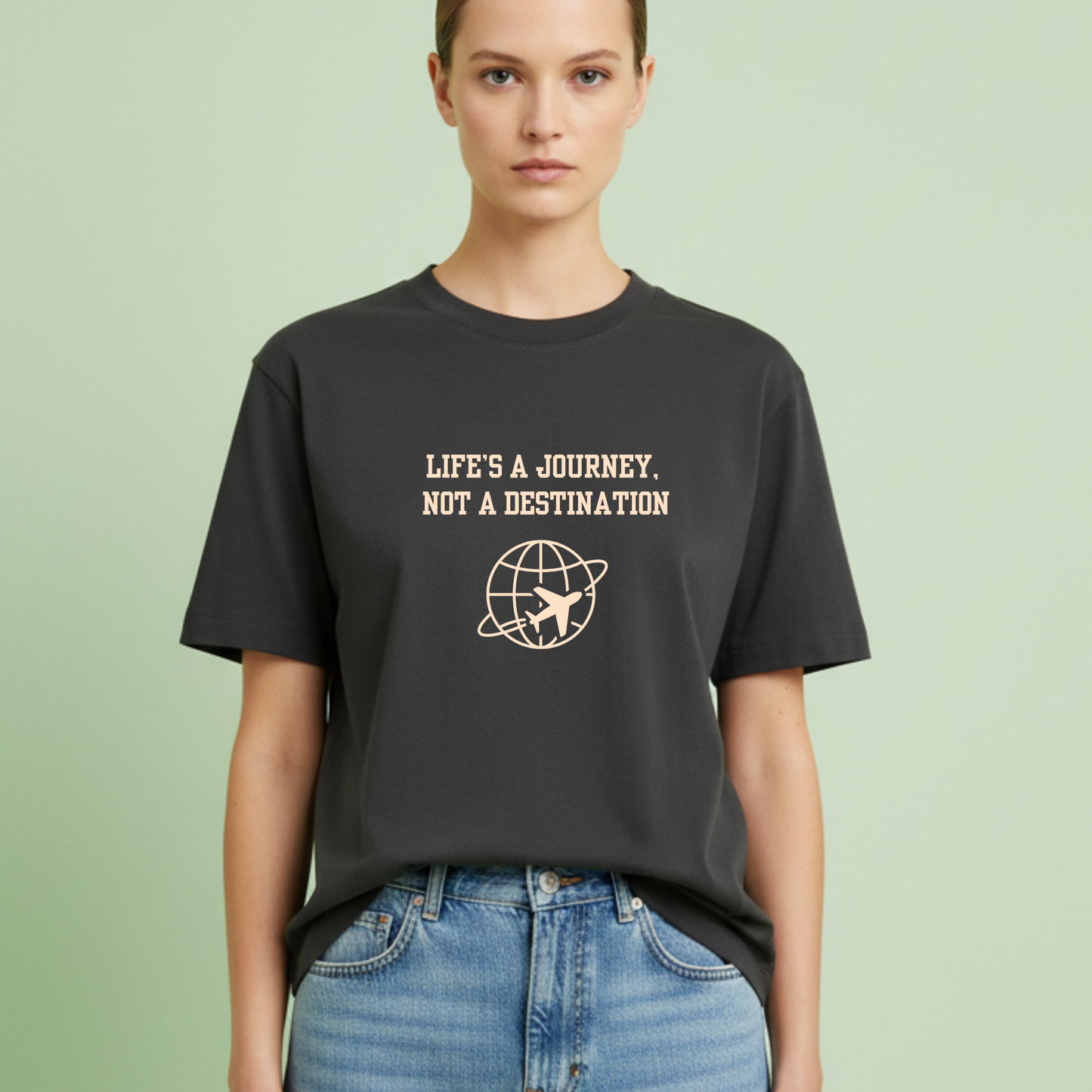 Life is a journey globe travel t-shirt for Woman
