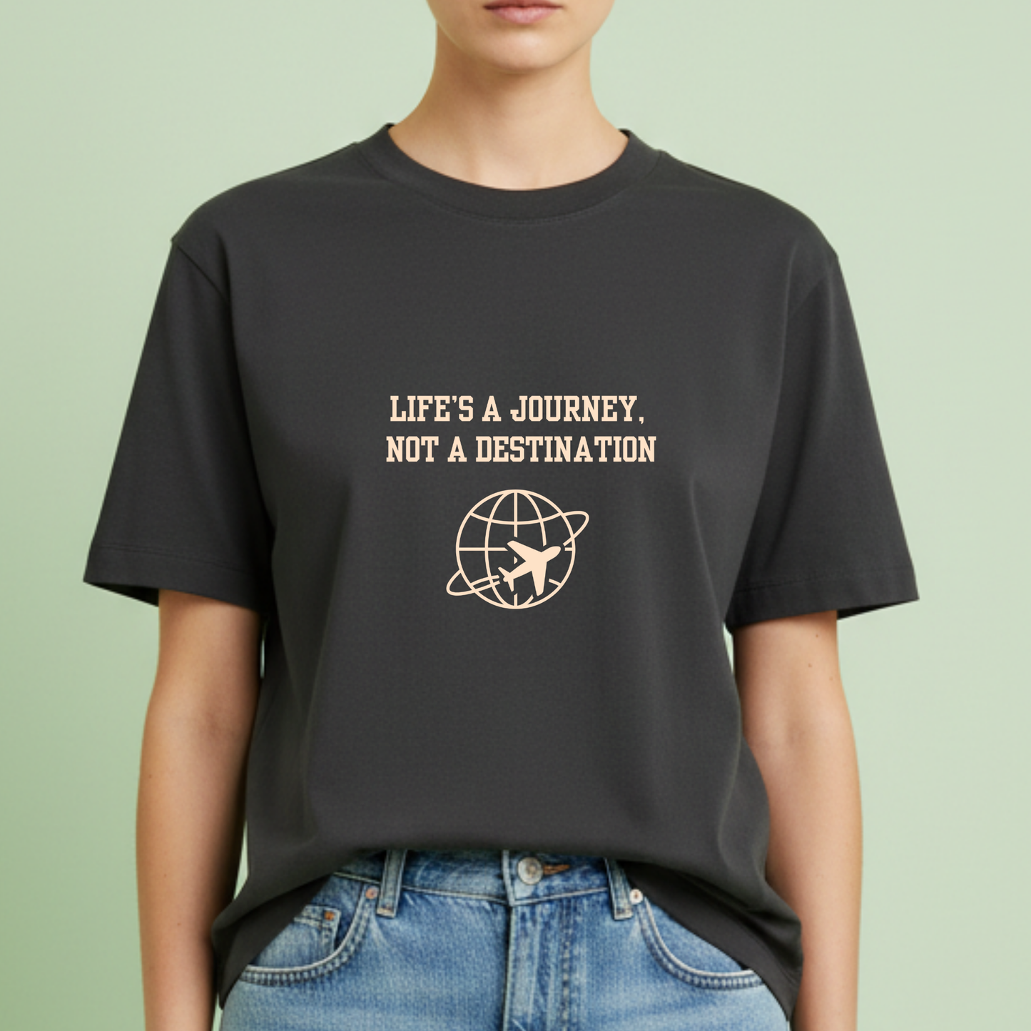 Life is a journey globe travel t-shirt for Woman