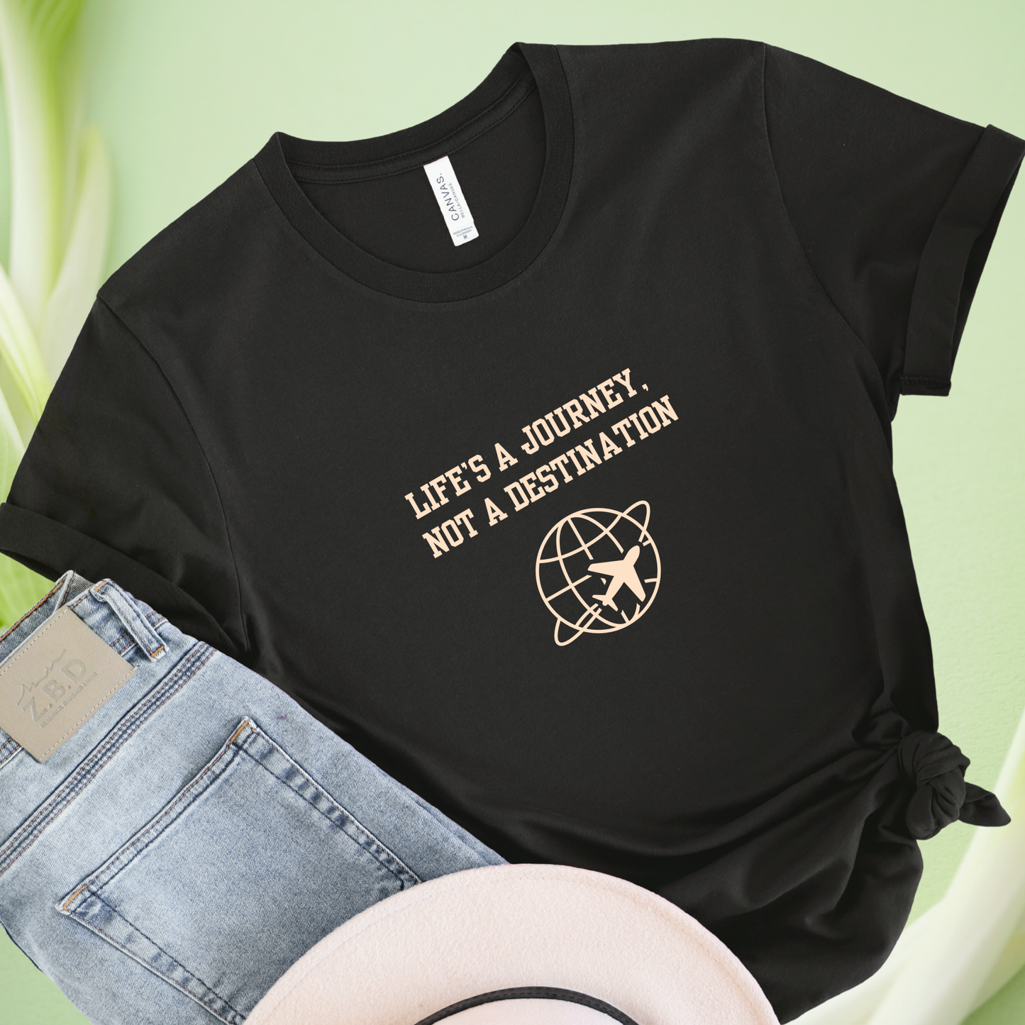Life is a journey globe travel t-shirt for Woman