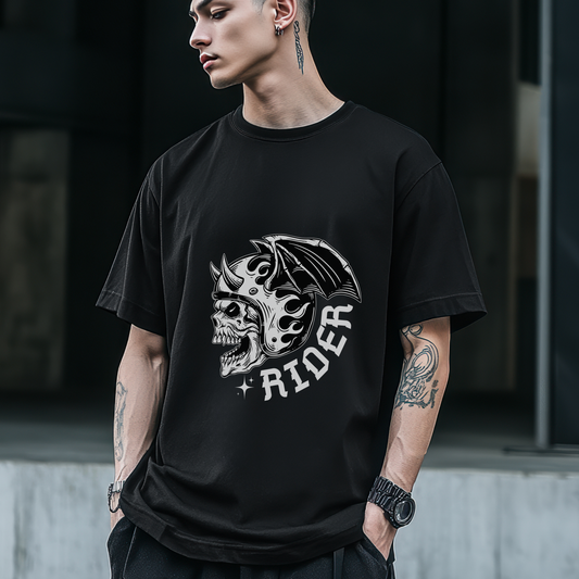 Rider Skull Gothic Oversized T-shirt
