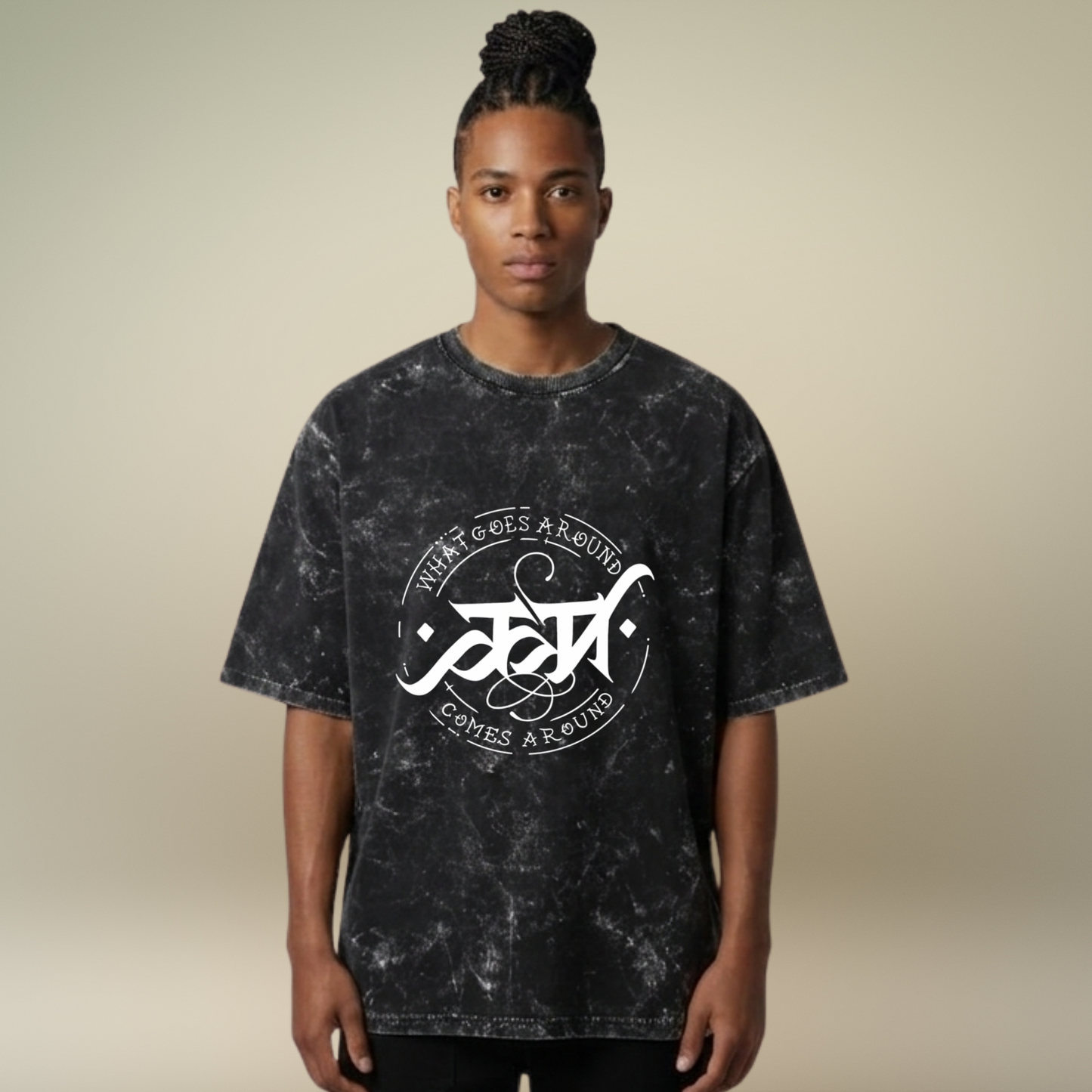 The Karma- Acid Wash T-shirt for Men