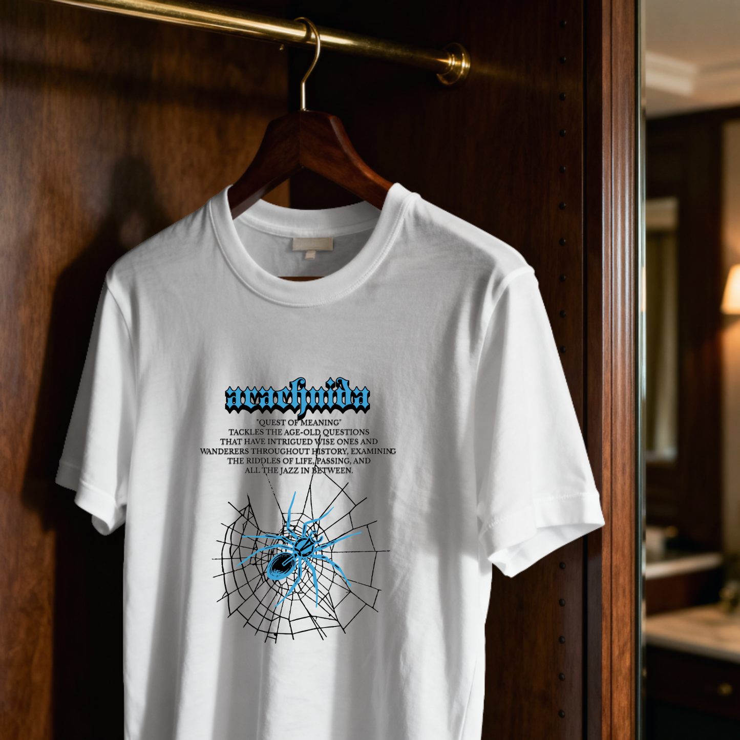 Arachnida - Quest of Meaning - White Pure Cotton T-shirt