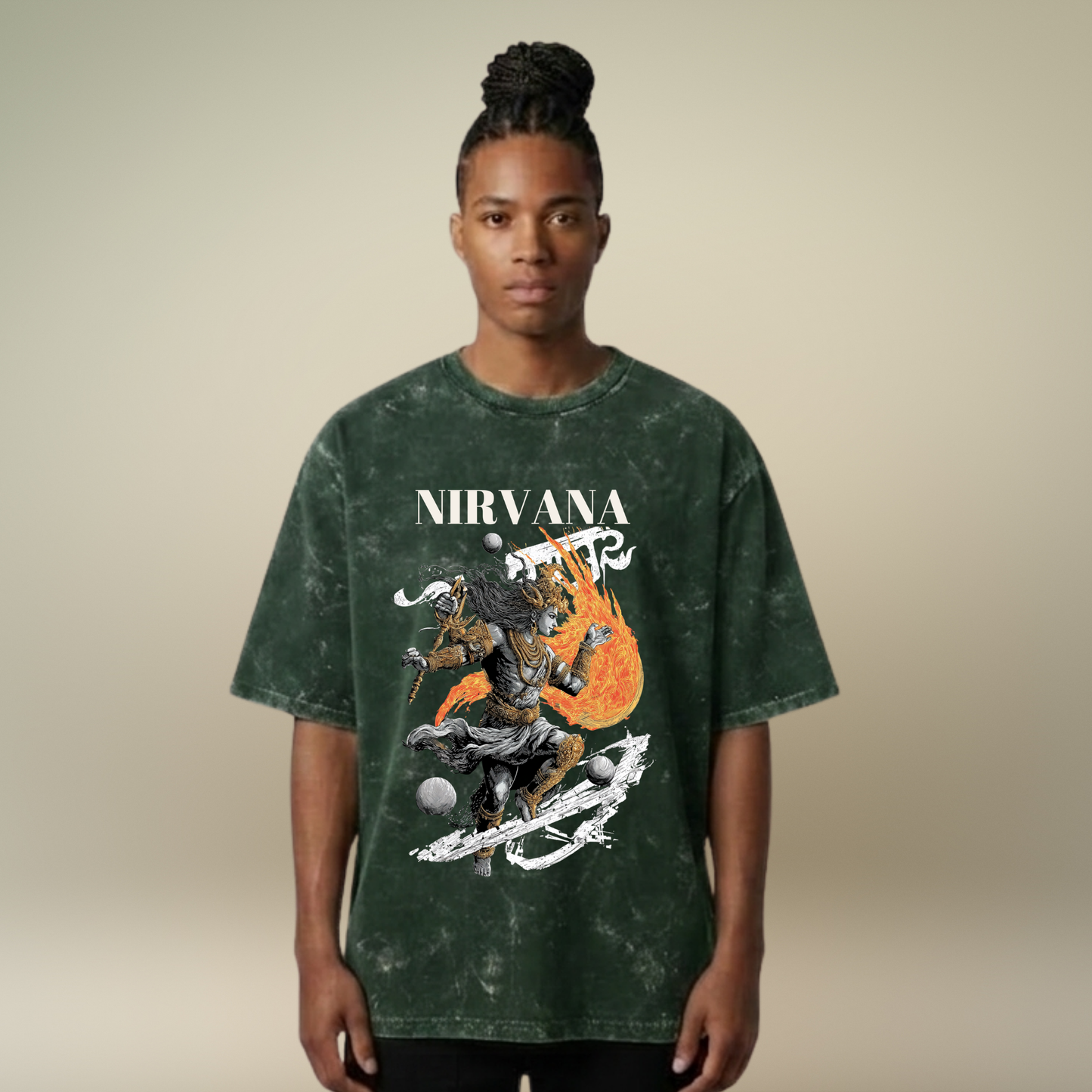 The Nirvana - Acid Wash Tee for Men