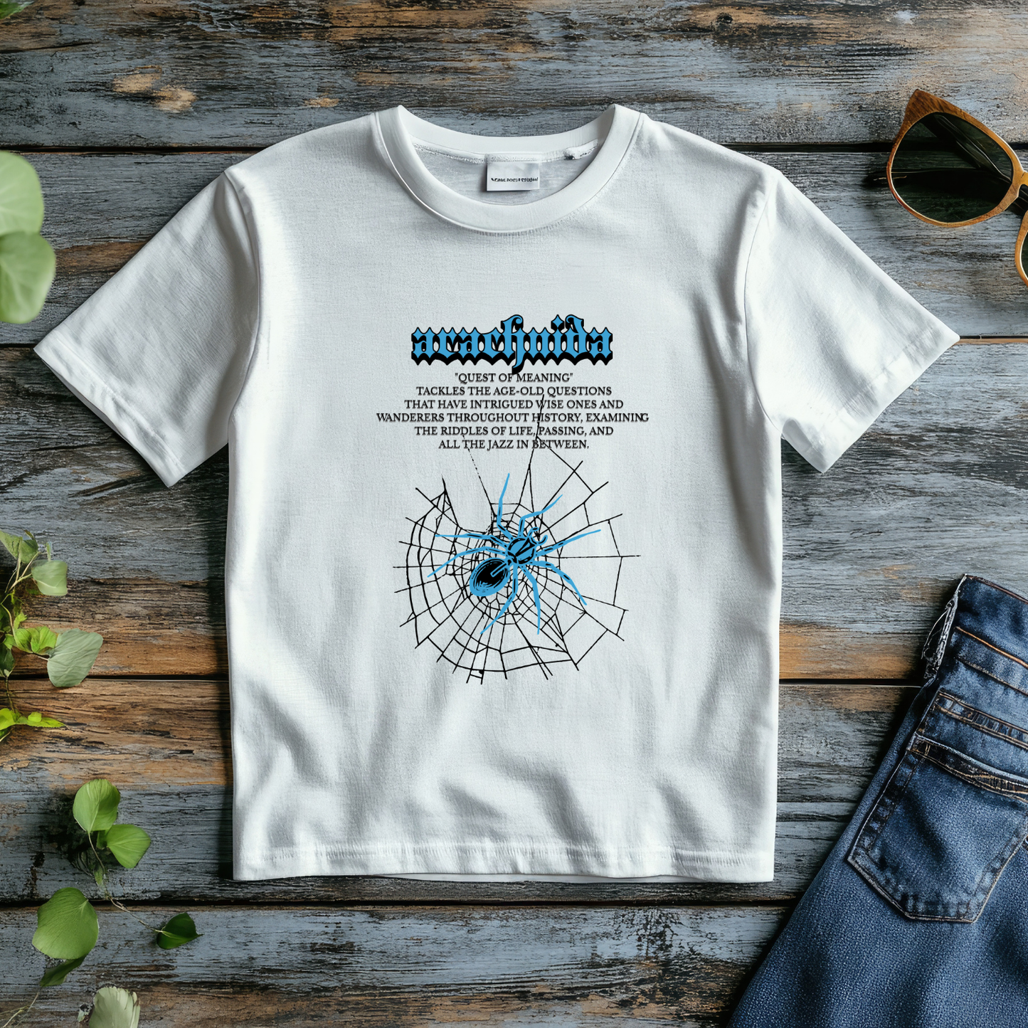 Arachnida - Quest of Meaning - White Pure Cotton T-shirt