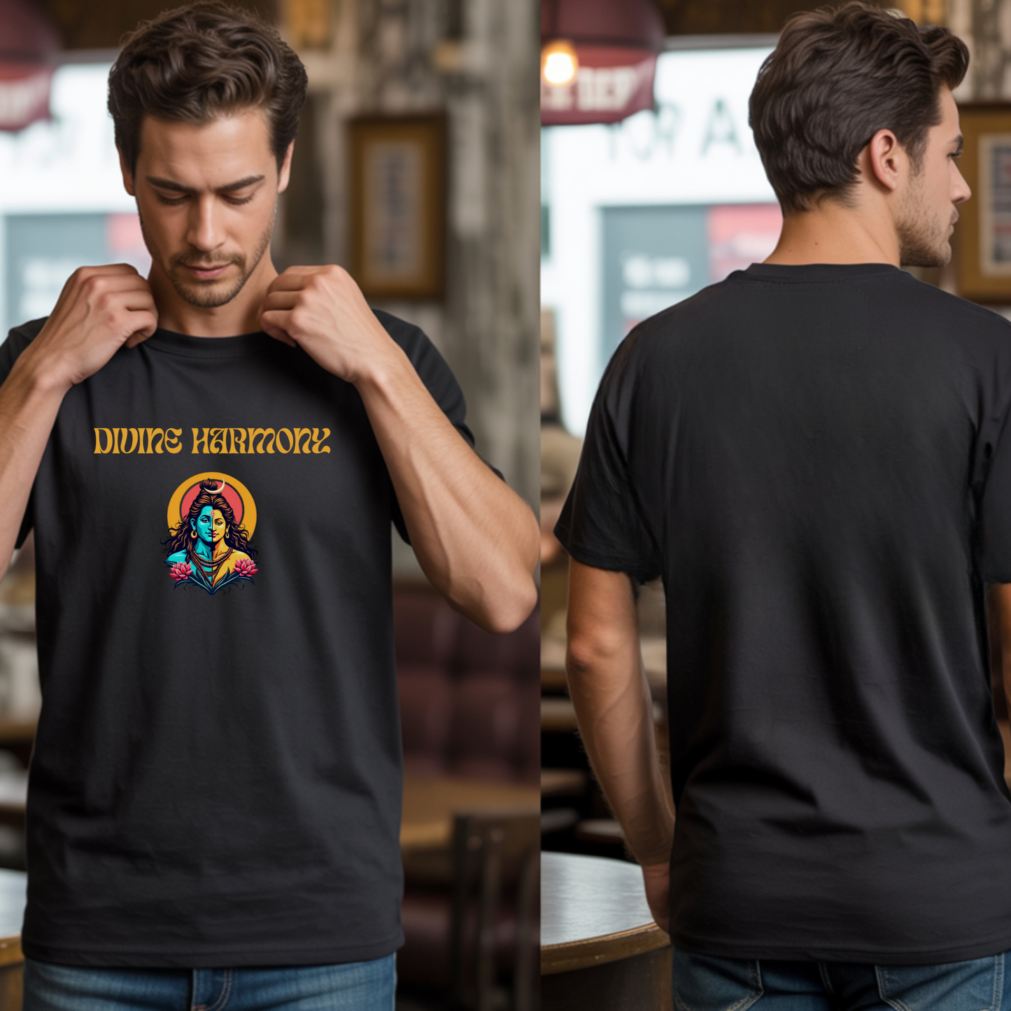Divine Harmony - Shiv Shakti divine union Mahadev Graphic T-shirt