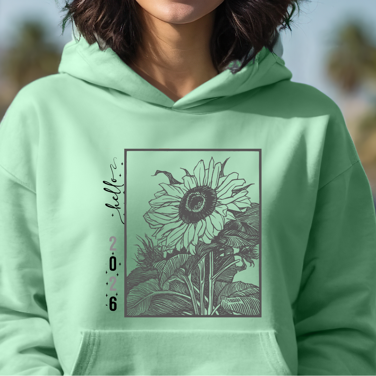 Hello 2026 floral Unisex Hoodie