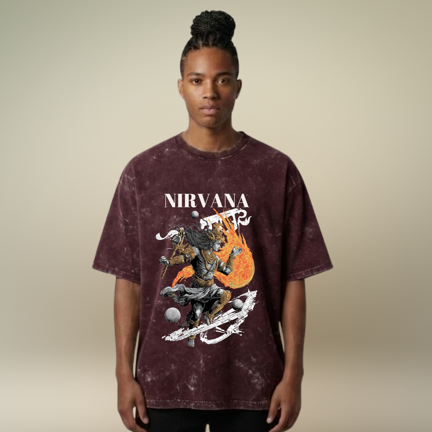 The Nirvana - Acid Wash Tee for Men