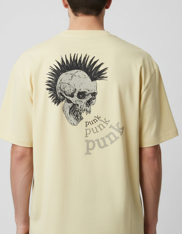 Punk Lover Oversized Gothic Skull T-shirt