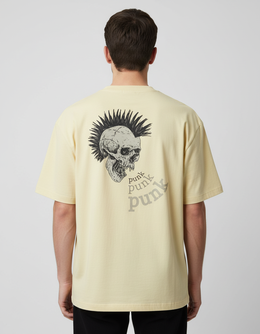 Punk Lover Oversized Gothic Skull T-shirt