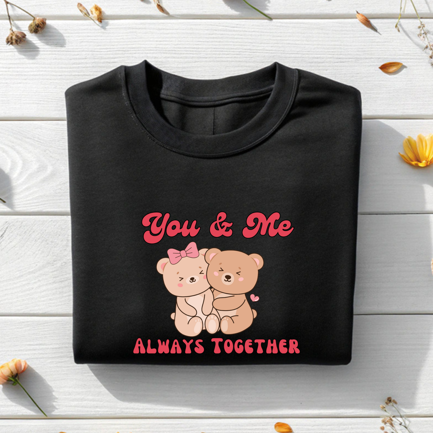 You and me bear hug black Sweatshirt