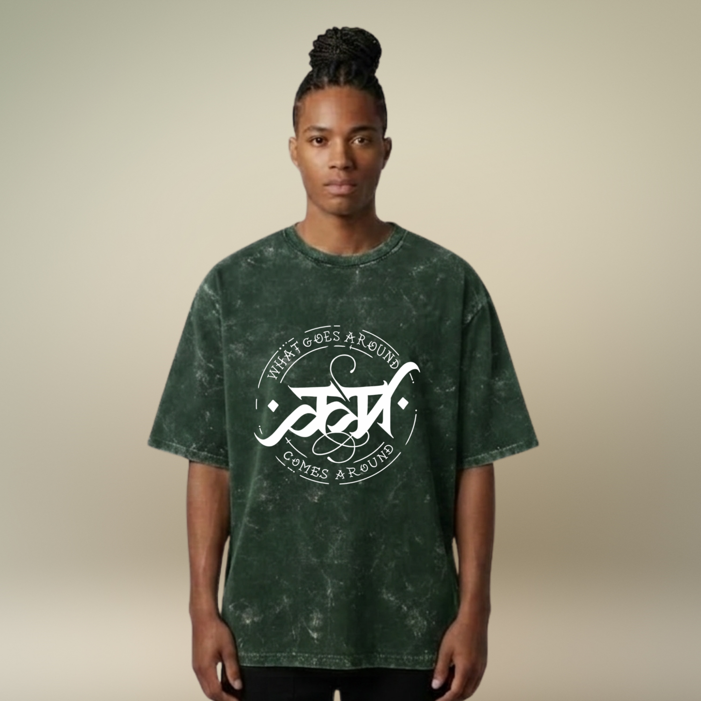 The Karma- Acid Wash T-shirt for Men