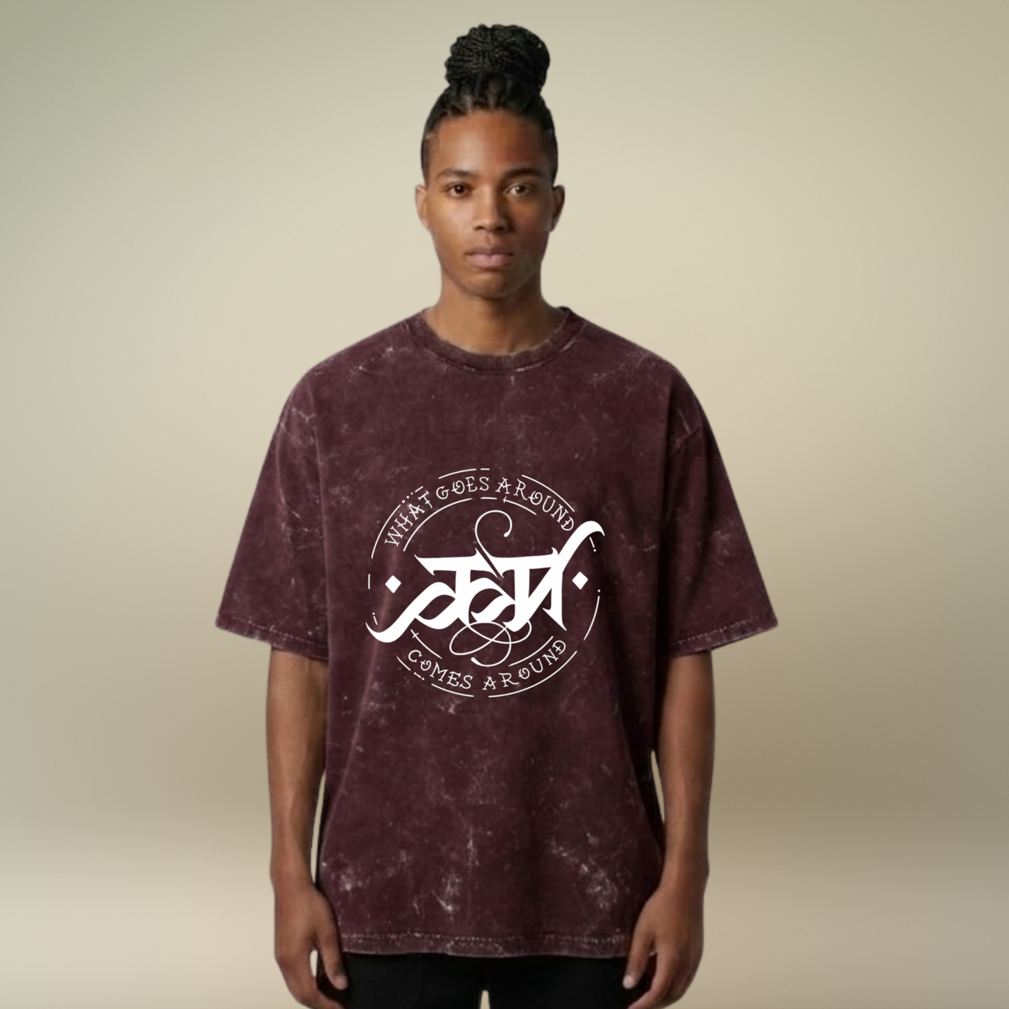 The Karma- Acid Wash T-shirt for Men