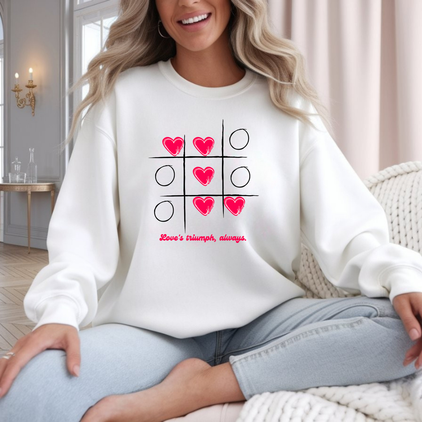 Criss cross Heart Valentine's Sweatshirt