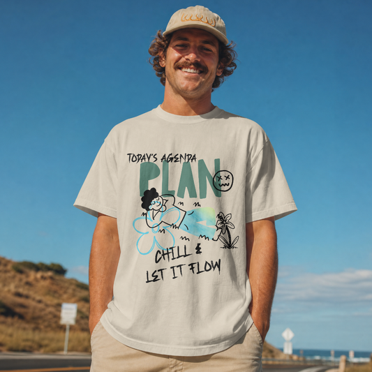 Chill Cartoon Relaxation Graphic T-Shirt