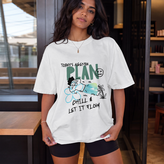 Chill Cartoon Relaxation Graphic T-Shirt