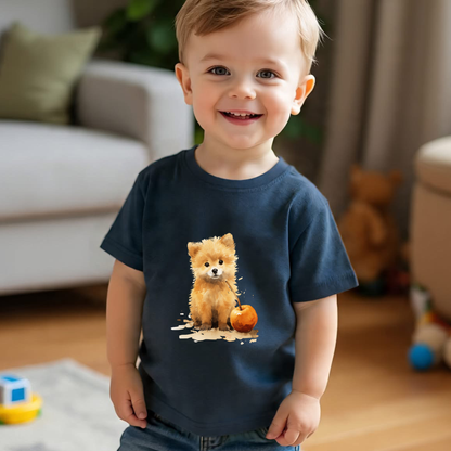 Cute Boy's Crew Neck T-Shirt