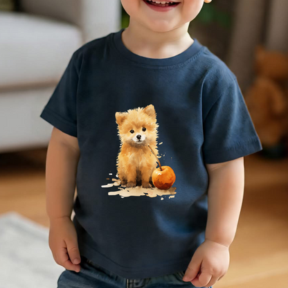 Cute Boy's Crew Neck T-Shirt