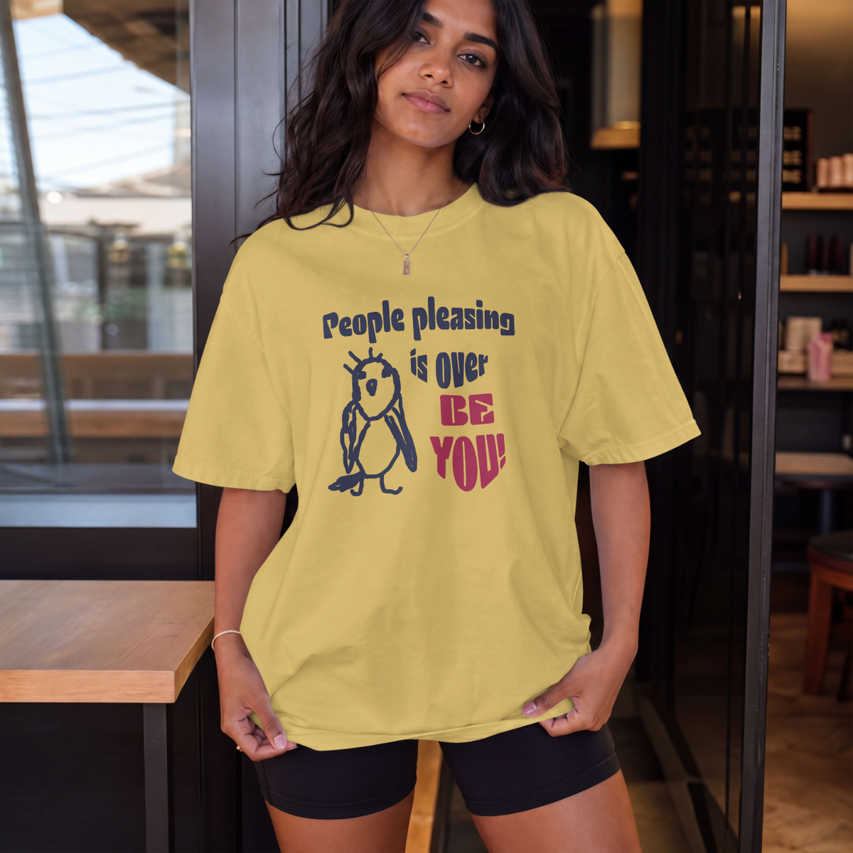 Quirky Bird Doodle T-Shirt