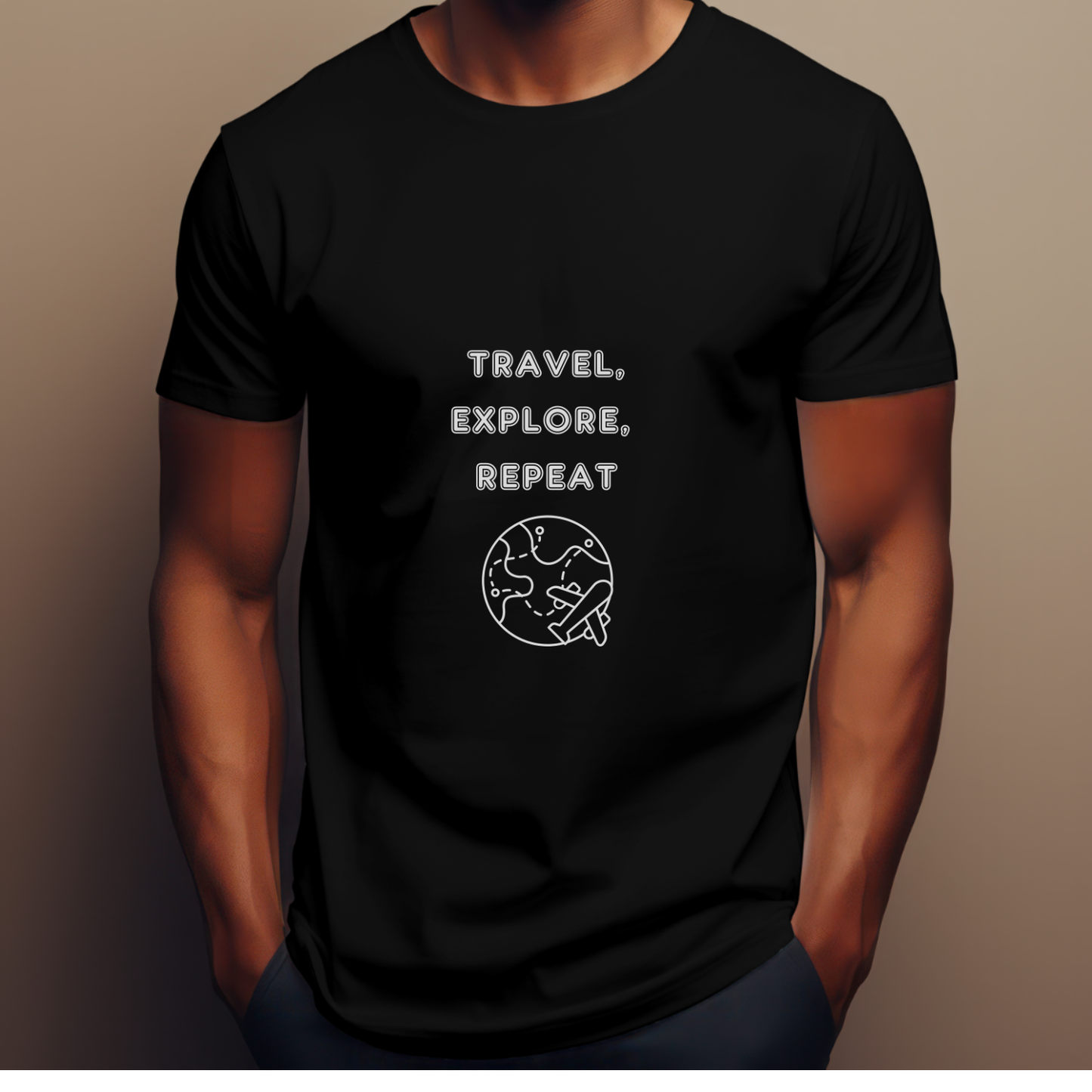 Travel, explore, repeat , globe travel T-shirt