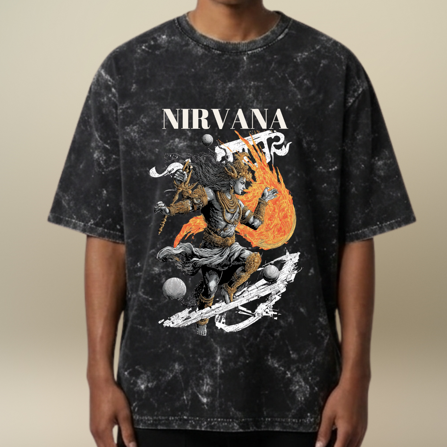 The Nirvana - Acid Wash Tee for Men