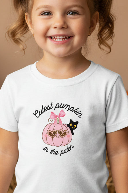 Cutest Pumpkin in the patch Halloween T-shirt for Kids