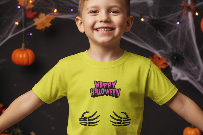 Skeleton hands Halloween Boy's Crew Neck T-Shirt