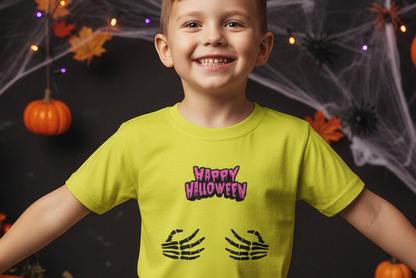 Skeleton hands Halloween Boy's Crew Neck T-Shirt