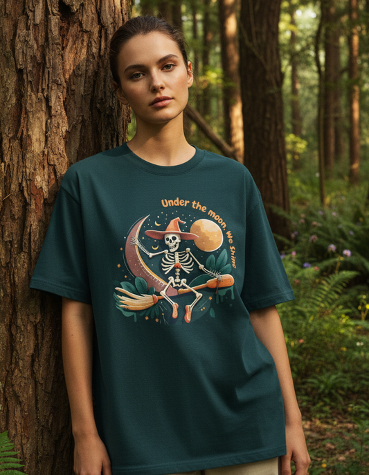 Under the moon we shine Gothic Oversized T-Shirt
