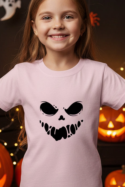 Ghost face Halloween Girl's Crew Neck T-Shirt