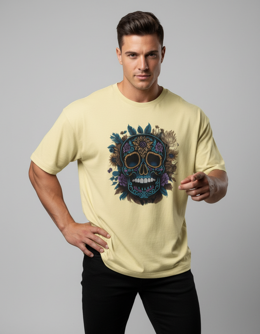 Celebration Skull Gothic Oversized T-shirt