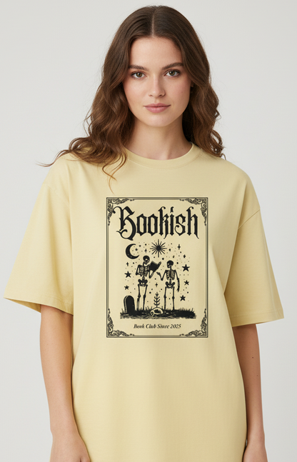 Bookish skeleton Gothic T-Shirt