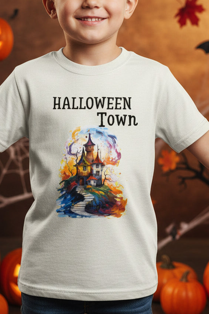 Halloween town Boy's Crew Neck T-Shirt