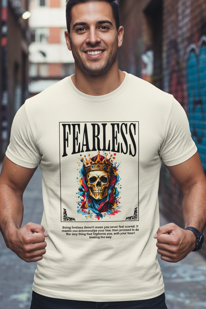 Fearless skull face Gothic T-Shirt